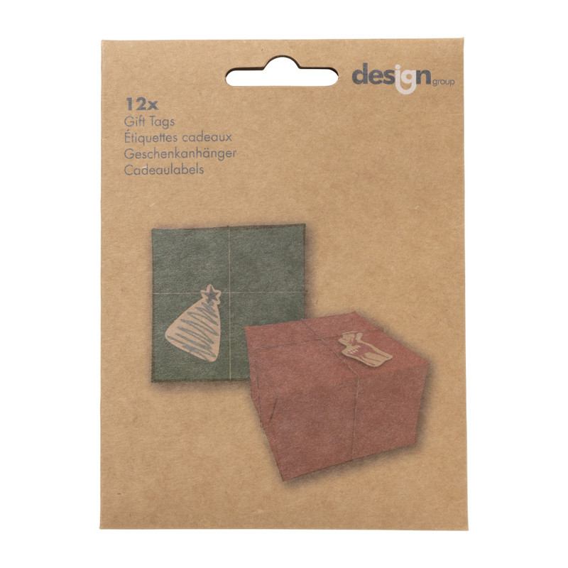 Kerst cadeaulabels mix - set van 12