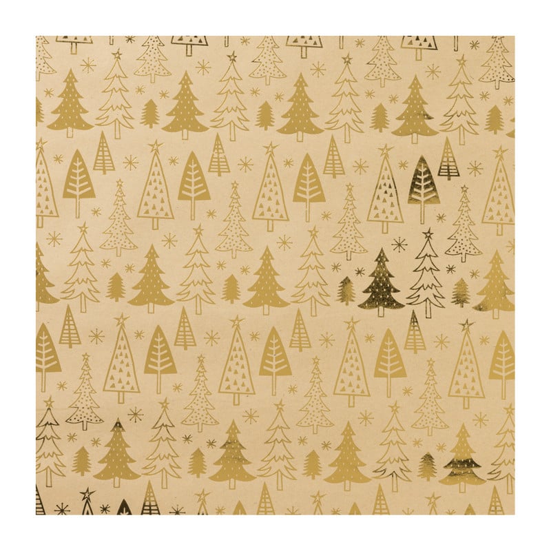 Kerst inpakpapier hotstamp - inclusief tags - 70x10.5x3.5 cm