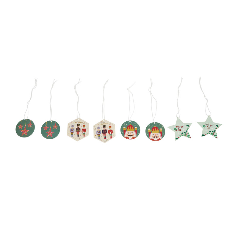 Cadeaulabels notenkraker - set van 8