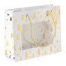 Cadeautas kerstboom - wit/goud - 18x6x15cm