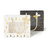 Cadeautas kerstboom - wit/goud - 18x6x15cm
