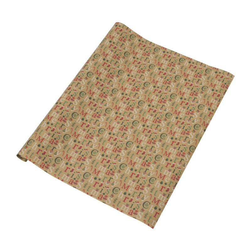 Kerstpapier kraft - diverse varianten - 200x70 cm