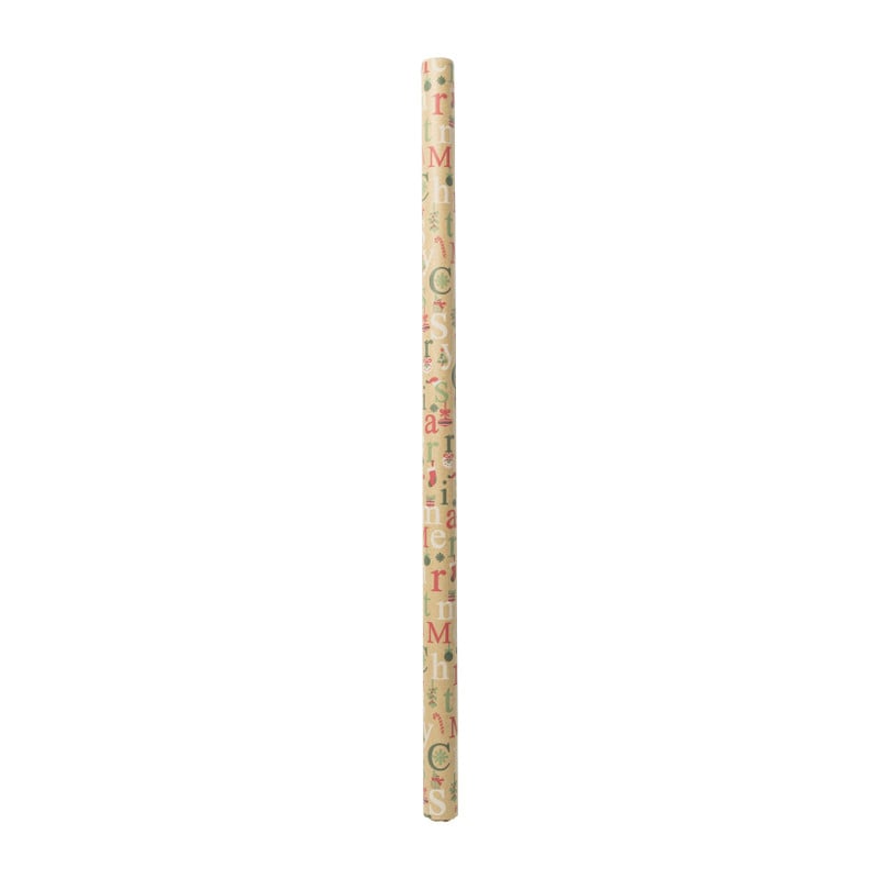 Kerstpapier kraft - diverse varianten - 200x70 cm