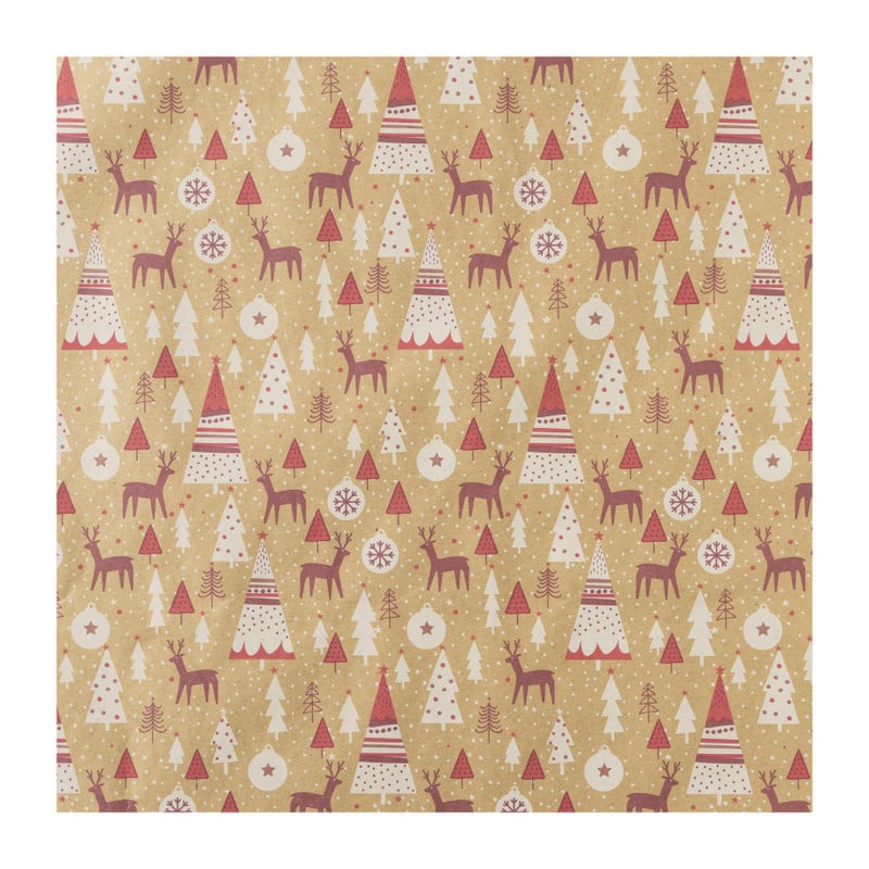 Kerstpapier kraft - diverse varianten - 200x70 cm