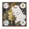 Tag en stickerset kerst - zwart/goudkleurig