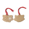 Kerst naamkaartje - kraft - diverse varianten - 6x6 cm