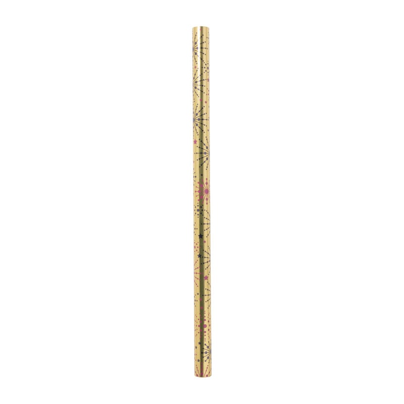 Kerst inpakpapier ster - goud - 70x200 cm