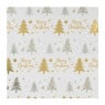 Kerst inpakpapier merry christmas - wit - 70x200 cm