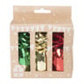 Lint met strik - groen/rood/goudkleurig - set van 3