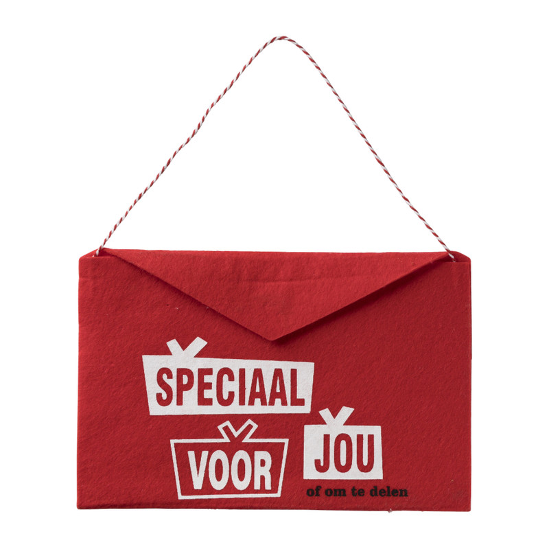 Geschenkzakje - rood - 16.5x26 cm