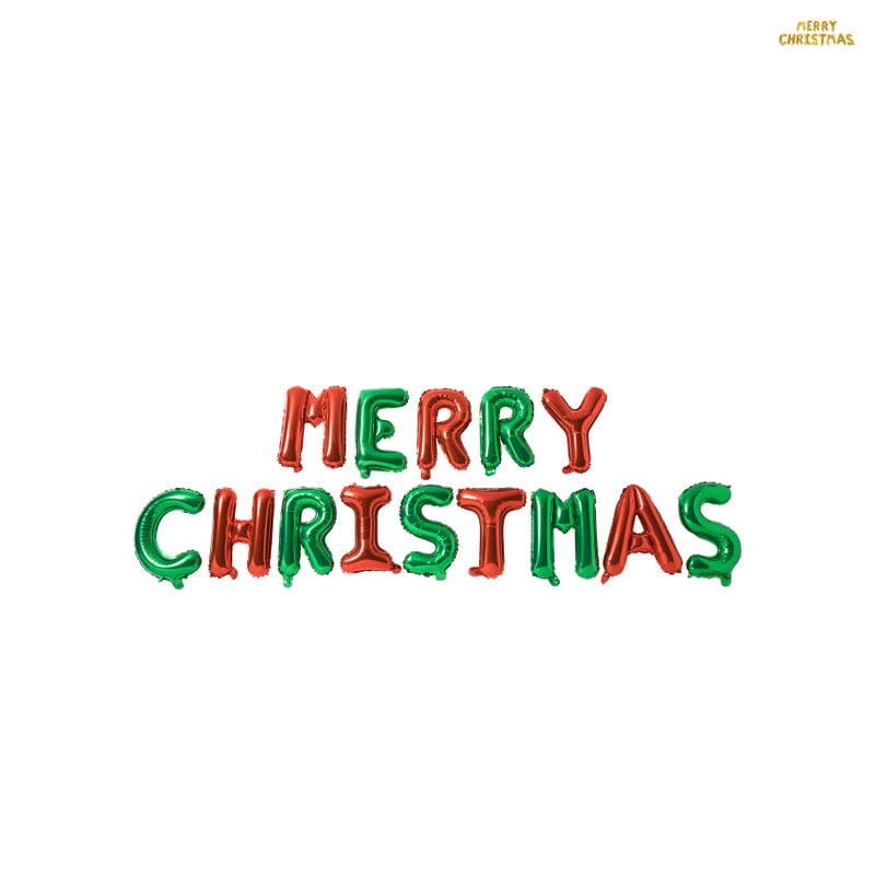 Folieballonnen merry christmas - 45 cm - diverse varianten