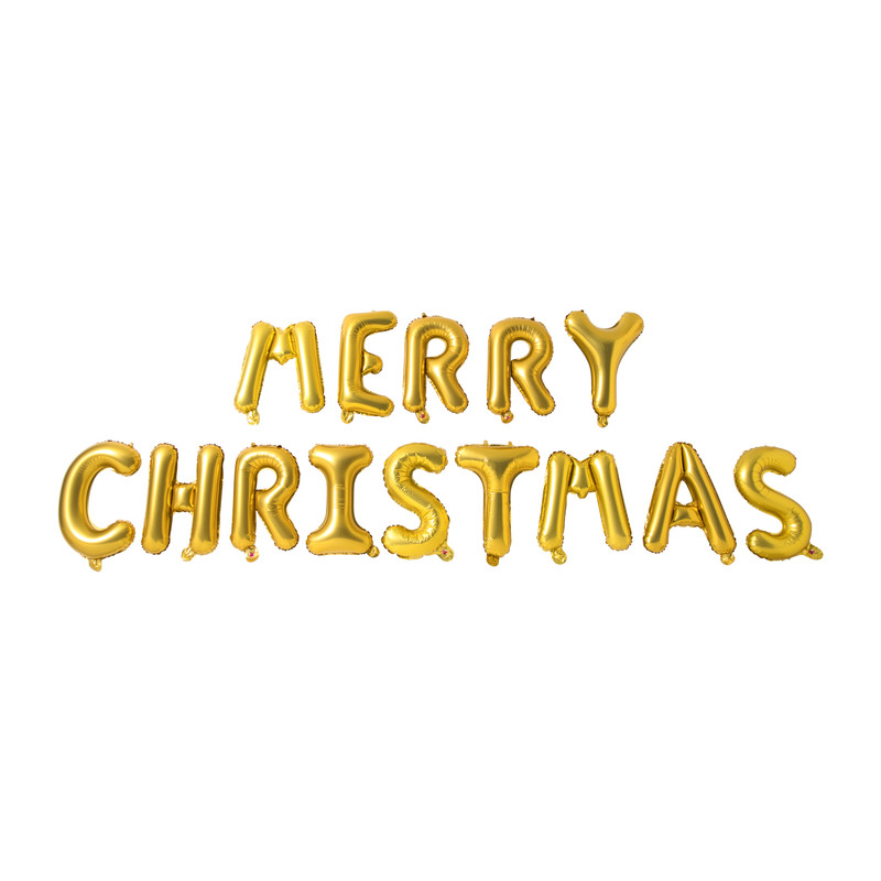 Folieballonnen merry christmas - 45 cm - diverse varianten