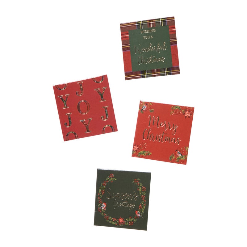 Kerstcadeau tags - rood/groen - set van 24