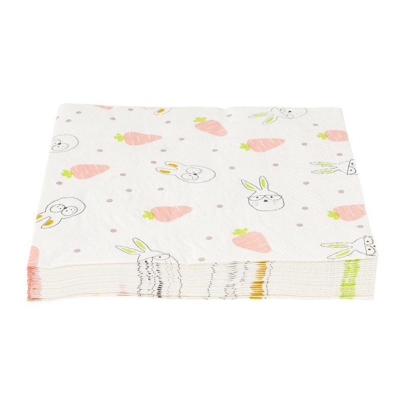 Servetten paasfiguren - 16.5x16.5 cm - set van 20