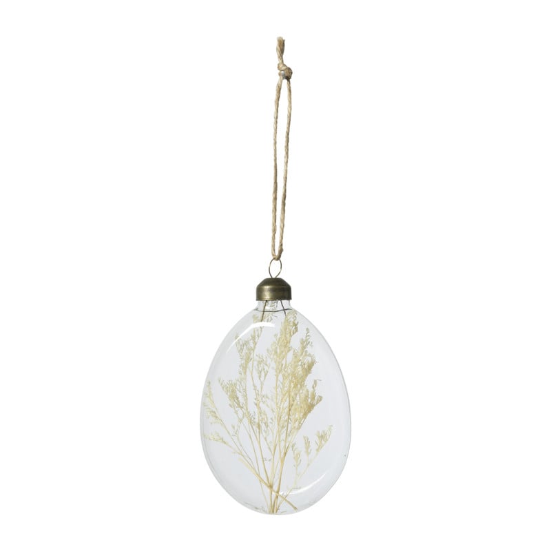 Paashanger ei plat droogbloem - diverse kleuren - 12x8x3 cm