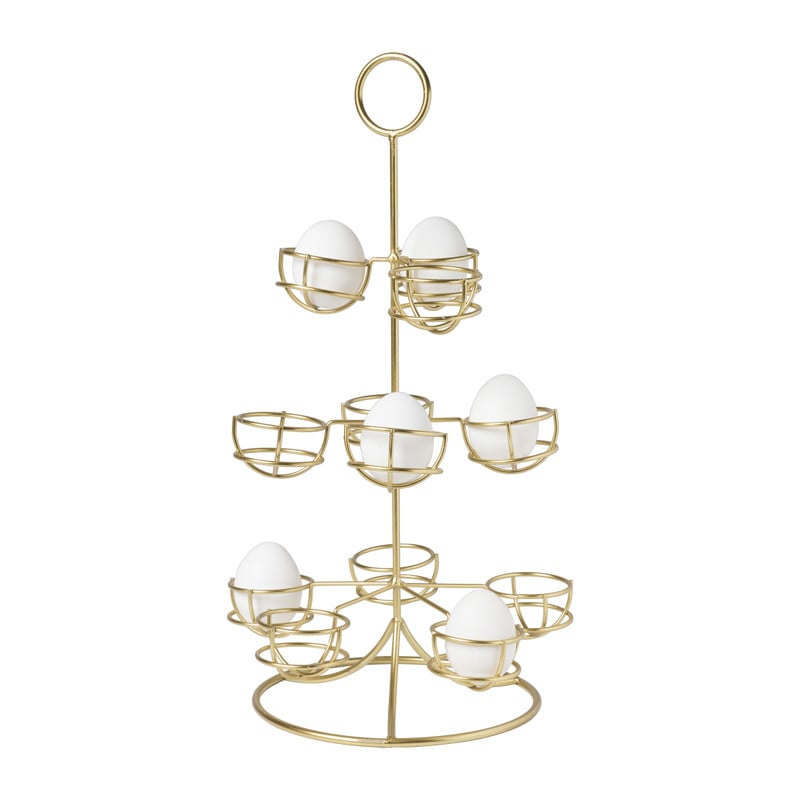 Etagere voor eieren - goud - 22x22x40,5 cm