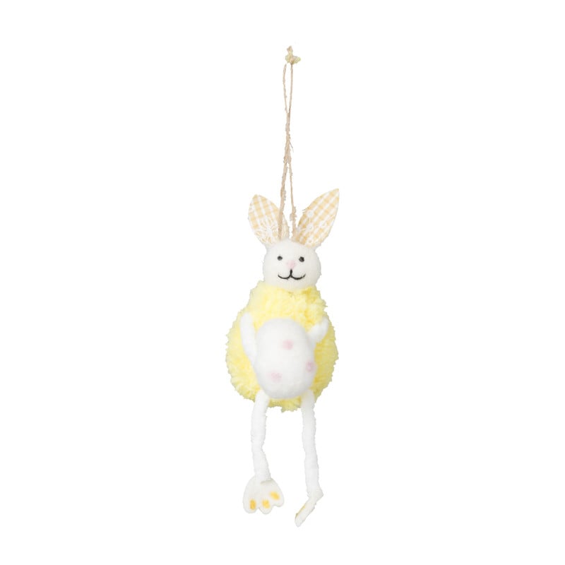Hanger konijn pluche - 5,5x8x18 cm - diverse varianten