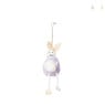 Hanger konijn pluche - 5,5x8x18 cm - diverse varianten