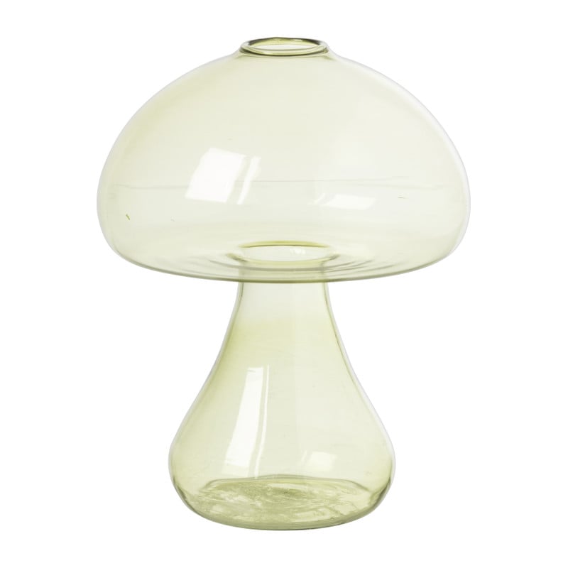 Paddenstoel vaasje - groen - ø8.5x10.5 cm