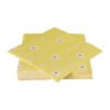 Servet bloem - geel/oranje - set van 12 - 33x33 cm 