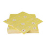 Servet bloem - geel/oranje - set van 12 - 33x33 cm 