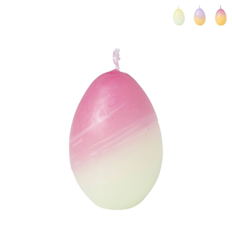 Ei kaars ombre - diverse kleuren - ø4x6 cm