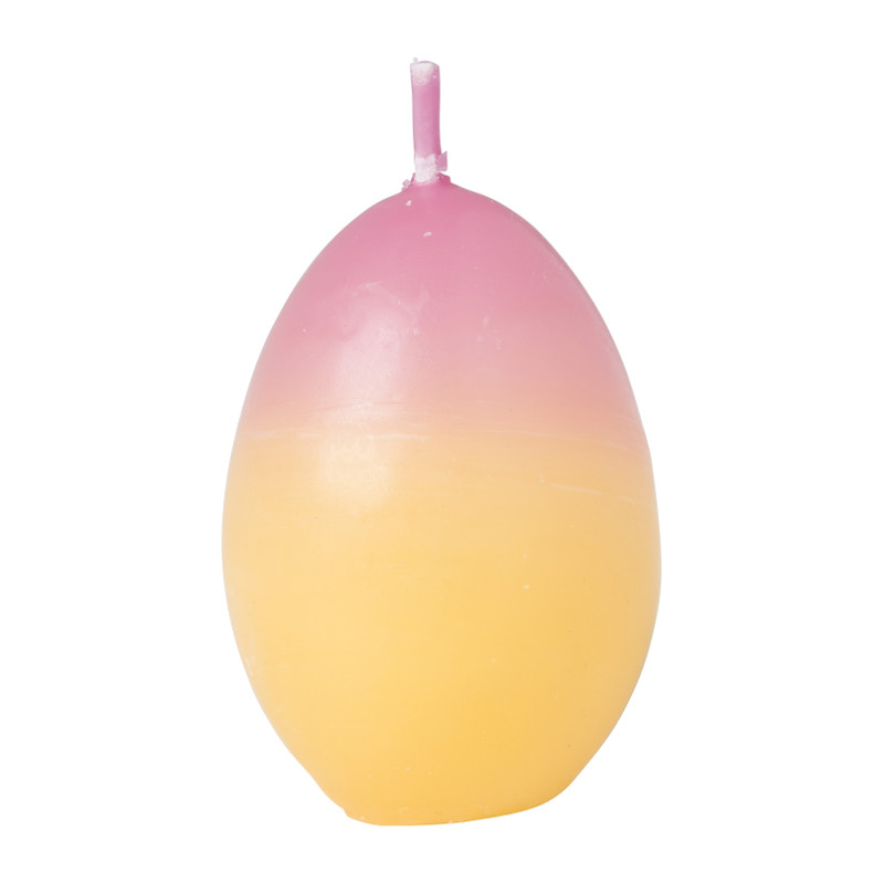 Ei kaars ombre - diverse kleuren - ø4x6 cm