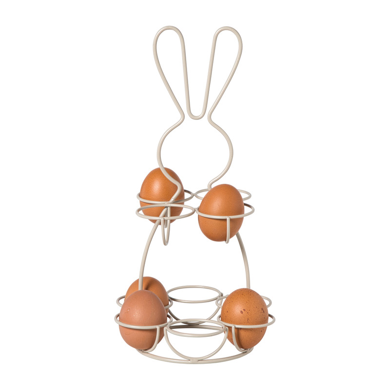 Eieren etagere haas - wit - ø17x31 cm