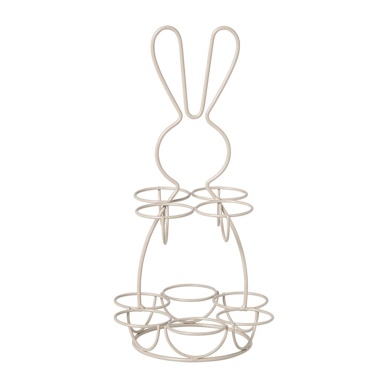 Eieren etagere haas - wit - ø17x31 cm