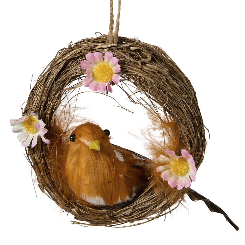 Hanger vogelnestje klein - diverse varianten - ø10 cm