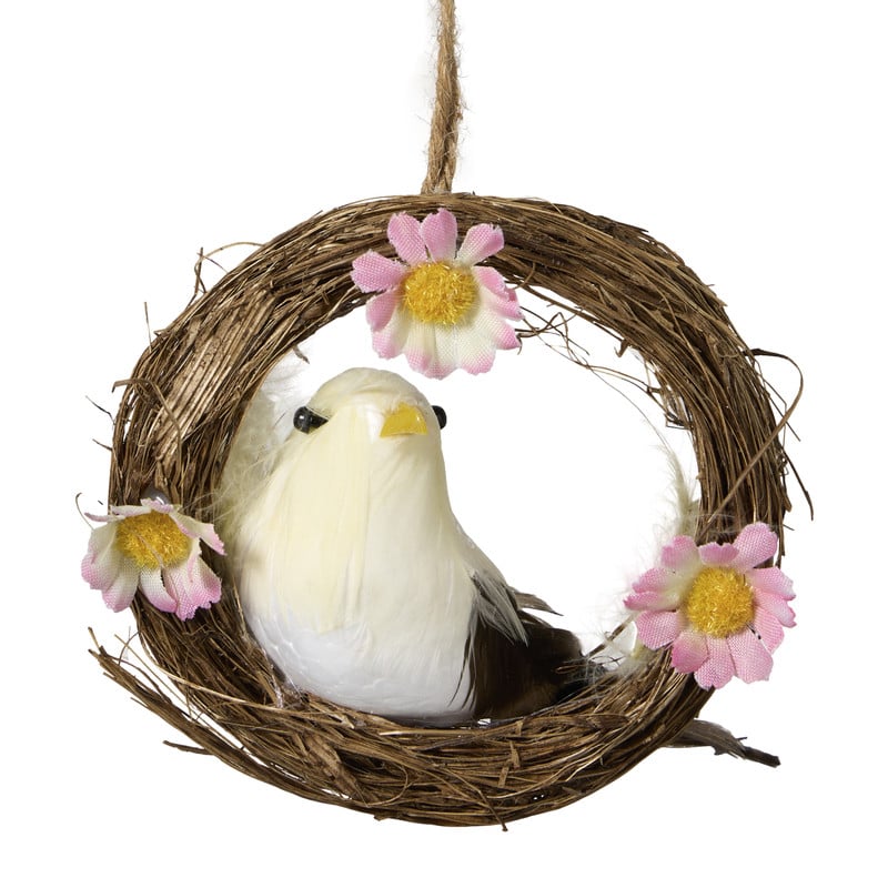Hanger vogelnestje klein - diverse varianten - ø10 cm