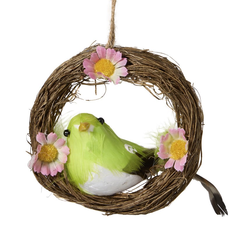 Hanger vogelnestje klein - diverse varianten - ø10 cm