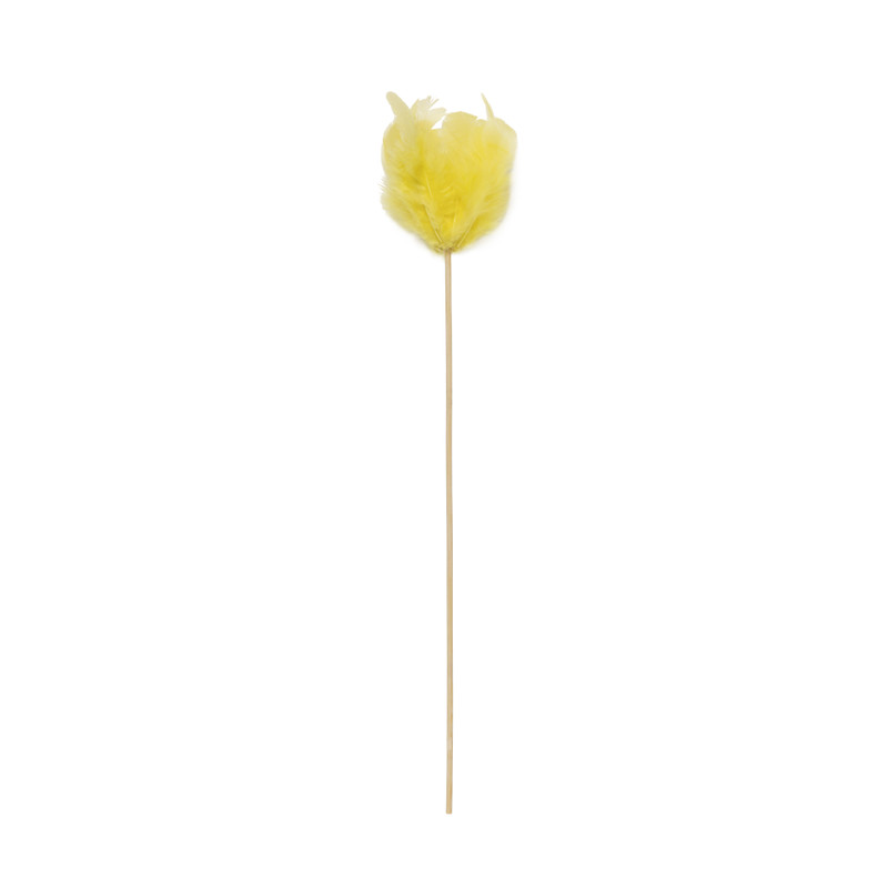 Bloem op stok veren - diverse varianten - ø7x36 cm