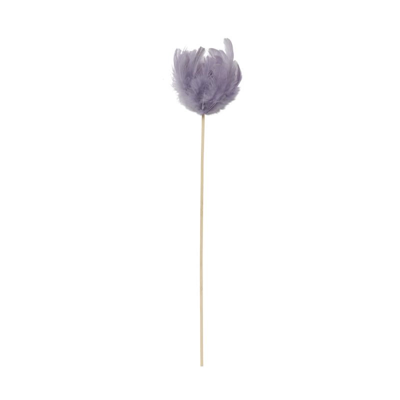 Bloem op stok veren - diverse varianten - ø7x36 cm