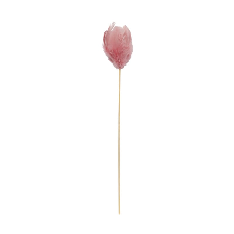 Bloem op stok veren - diverse varianten - ø7x36 cm