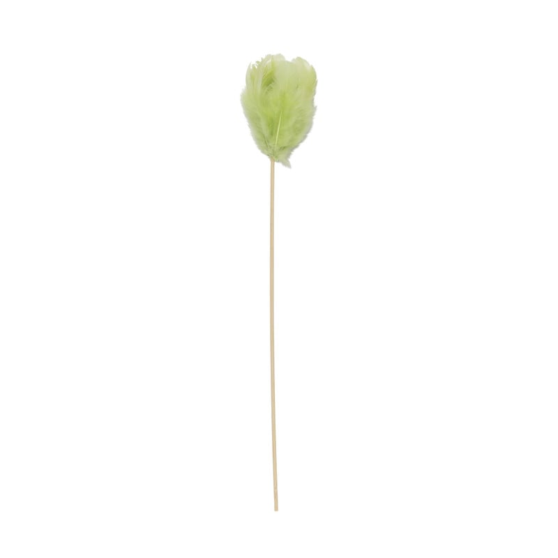 Bloem op stok veren - diverse varianten - ø7x36 cm