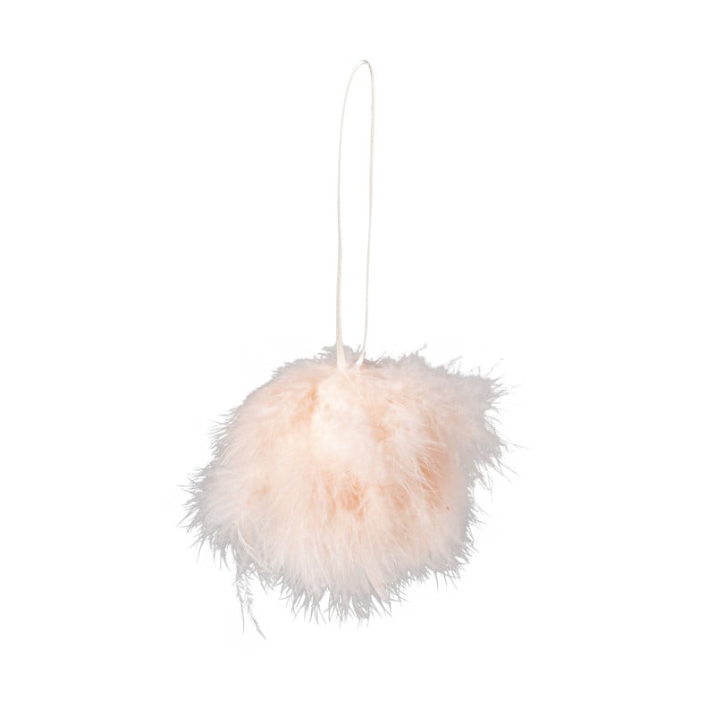 Hanger veren bol - diverse varianten - ø6 cm