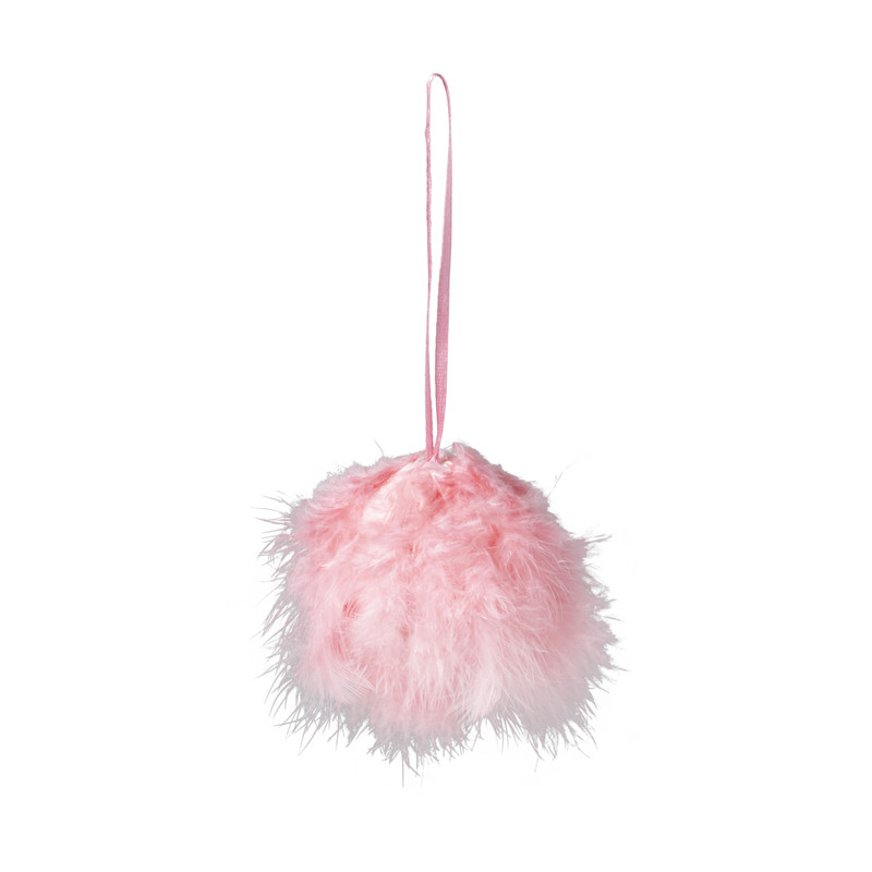 Hanger veren bol - diverse varianten - ø6 cm