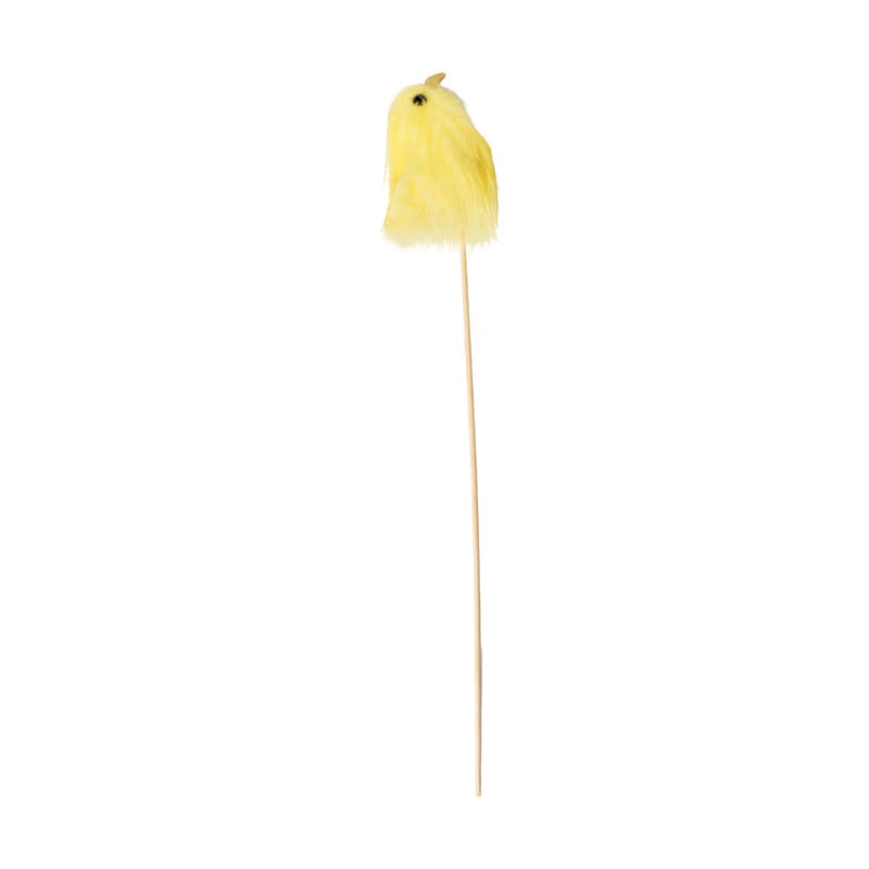 Kuiken op stok veren - diverse varianten - 33x5x3 cm