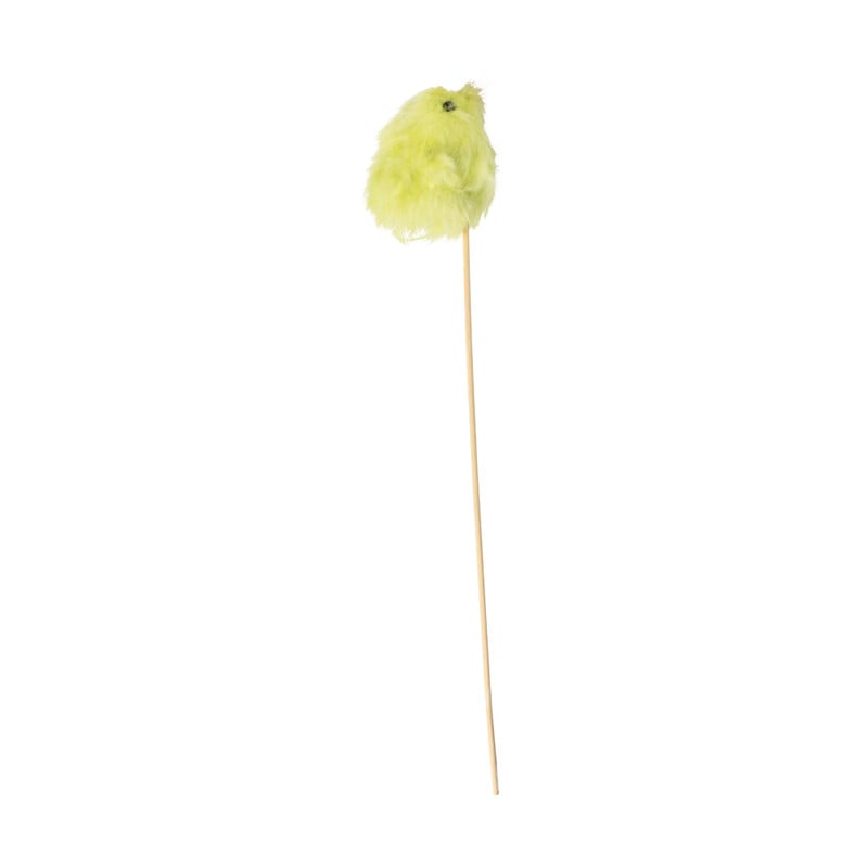 Kuiken op stok veren - diverse varianten - 33x5x3 cm