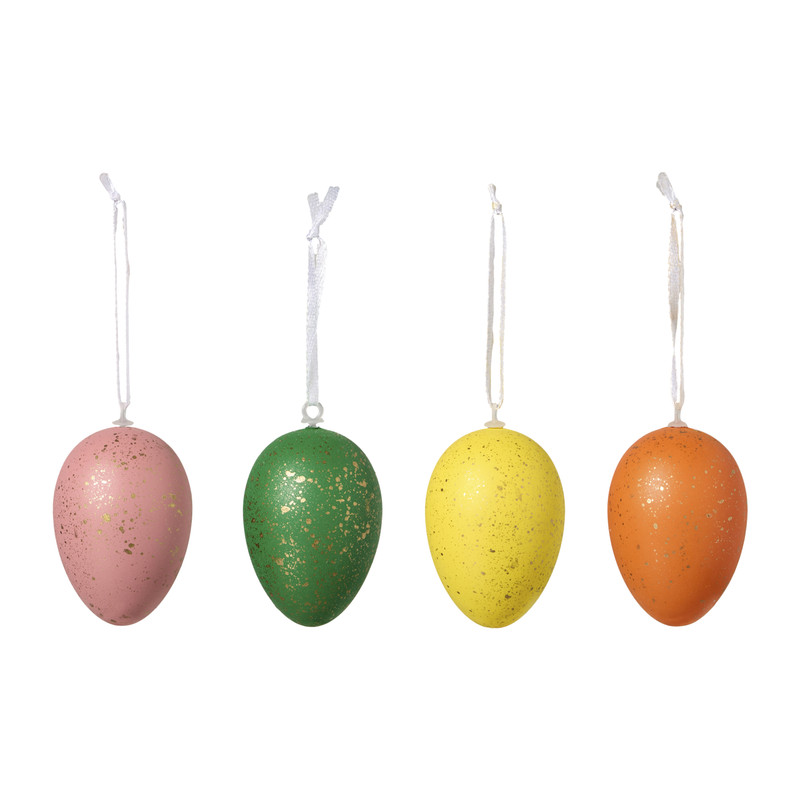 Hanger ei multikleur - set van 12 - ø4x6 cm