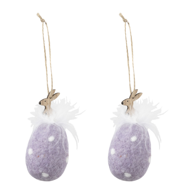 Hanger ei met stippen - diverse varianten - set van 2