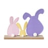 Decoratie hazen - multikleur - 20x25x5 cm