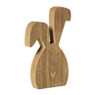 Haas met hartje klein - hout - 16x10x2 cm