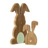 Haas met hartje klein - hout - 16x10x2 cm