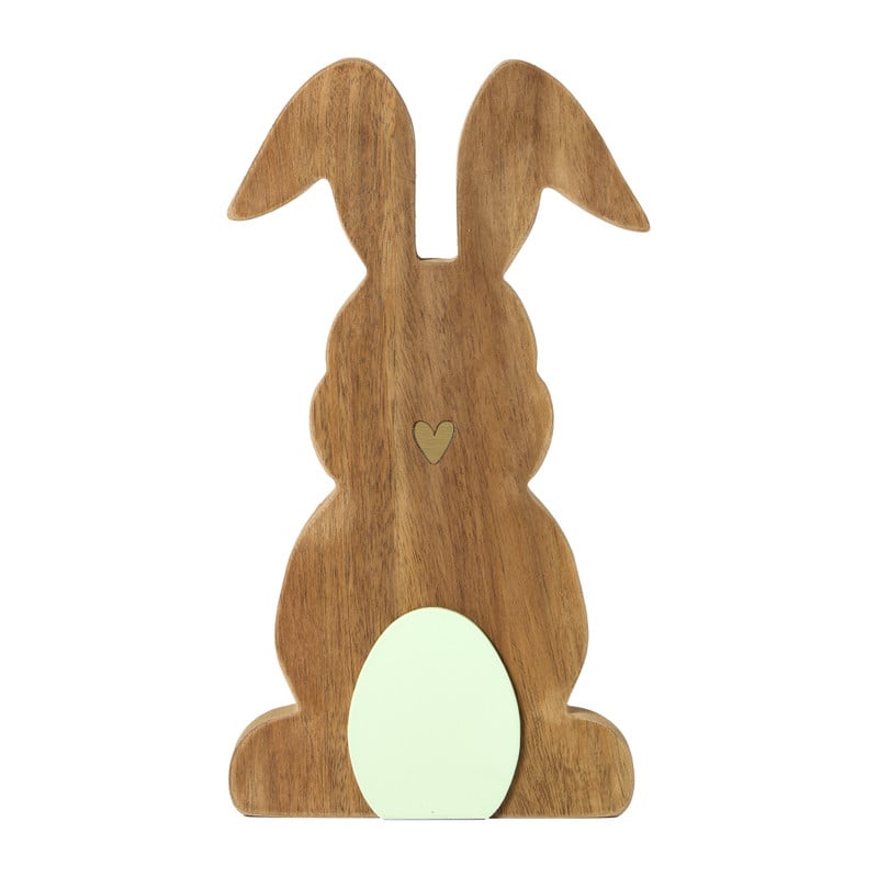 Haas met hartje groot - hout - 27x15x2 cm