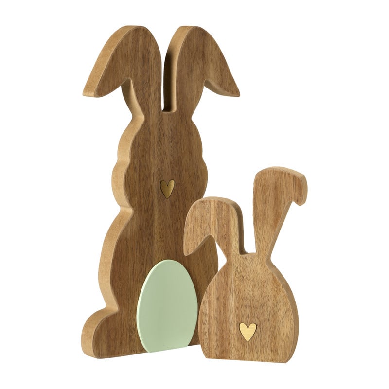 Haas met hartje groot - hout - 27x15x2 cm