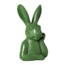 Beeldje haas - groen - 15.5x8.5x7 cm