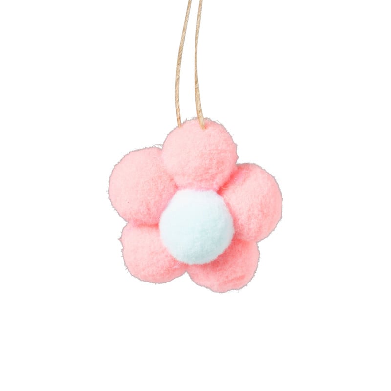 Hanger bloem vilt - roze - ø5.5 cm