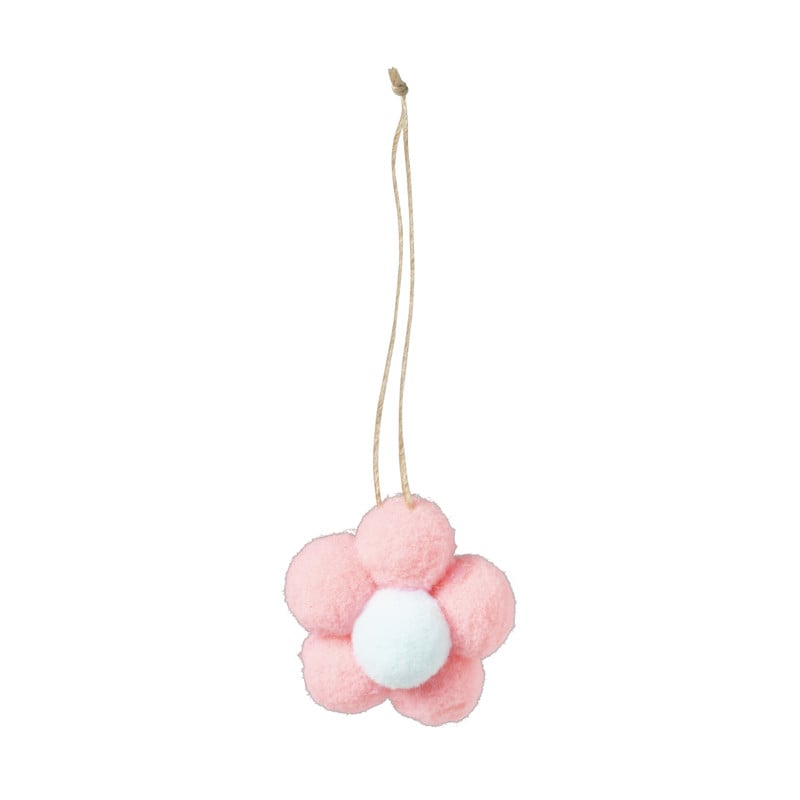 Hanger bloem vilt - roze - ø5.5 cm